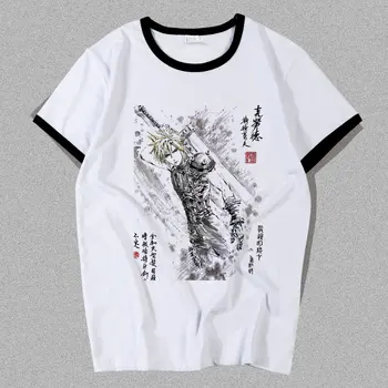 Anime Final Fantasy VII Remake Cloud Sváry, Cosplay T-shirt T shirt Letné Bavlnené Krátke rukáv Muži ženy Tees topy