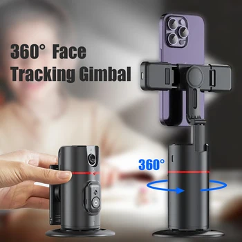 Auto detekcia tvárí Gimbal Stabilizátor Selfie Stick Statív 360°Rotácia Držiaka Telefónu, s ovládaním pre Live Vlog Nahrávanie Videa
