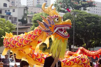 Čína 6m Dospelých Hodváb Veľkosť 4 Dragon Tanečných Kostýmov, 4 Hráčov Umenia, Vianočný Večierok Nový Rok Výkonu Sprievodu Ľudovej Fáze