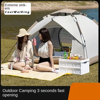 Jednovrstvový Rýchle Otvorenie Automatické Stan pre 2-4 Osoby, Nie je Potrebné Budovať Vetru a Slnku Dôkaz Outdoor Camping Stany