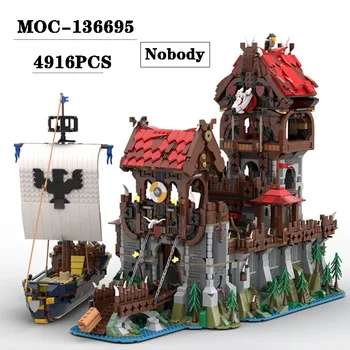 Nová MOC-136695 Budovy Hrad Blokovať Spojov Toy Model 4916PCS Dospelých a Detí, Narodeniny, Vianočné Hračky Darčekové Dekorácie