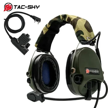 TAC-SKY Sordin Headset Potlačením Hluku Snímače Ochrana Sluchu Streľba Taktické chrániče sluchu a Vojenské Adaptér U94 PTT