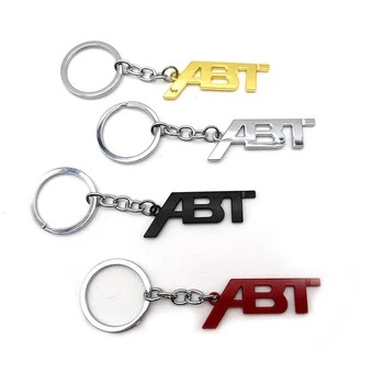 1pcs Auto Kovové Keychain ABT Logo Keyring Krúžok Reťazca Pre Audi BMW VW Seat Fiat Subaru Hyundai Mazda Ford Toyota, Škoda