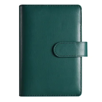 Farba A6 6 krúžkových PU Klip-na Notebook Kožené Loose Leaf Notebook Kryt Notebooky Vestník Kawaii kancelárske potreby