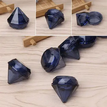 10Pcs Roztomilé Modré Plastové Malé Diamond Tvar Poľa Zábavné Retro Klasickej Kozmetiky Pohárov Mini Earwear Šperky Naplniteľné Fľaše