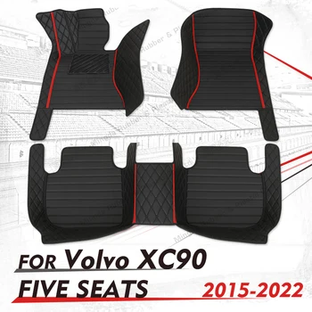 CustomCar podlahové rohože pre VOLVO XC90 (PÄŤ SEDADIEL) 2015 2016 2017 2018 2019 2020 auto nohy Podložky automobilový koberec kryt