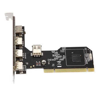 USB2.0 Rozširujúca Karta PCI 5 USB2.0 Kartu Adaptéra NEC Čip Rozšírenie Karty Adaptéra Ploche Podstavec Karty
