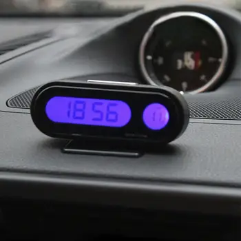 Mini Elektronických Auta Hodiny Čas Sledujte Auto Hodiny Intenzita Podsvietenia Styling LCD Teplomer Príslušenstvo Auto Displej Digitálny D3O5
