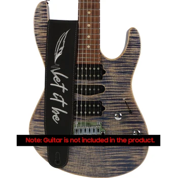 Nastaviteľné Black/Brown Gitara Popruh s PU Kožené Konce Polyester Gitara Pás pre Elektrické basgitary Diely Príslušenstvo