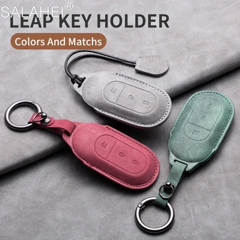 Nové Ovčej Auto Smart Key Puzdro Chránič Shell Držiteľ Fob Pre Leapmotor T03 S01 C11 C01 Typ Keychain Diaľkové Príslušenstvo
