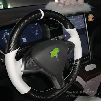 Auto Volant, Kryt Pre Tesla Model S Modelom X Ručne šité Kožené Chránič Interiéru Pad Upravené Dekorácie autopríslušenstvo