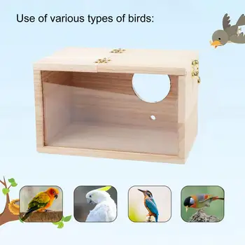 Bird House Ľahko sa Čistí Cockatiel Hniezdenia Box Stabilnú Štruktúru Vták Útulku Užitočné Parakeet Papagáj Vtáčie Hniezdo