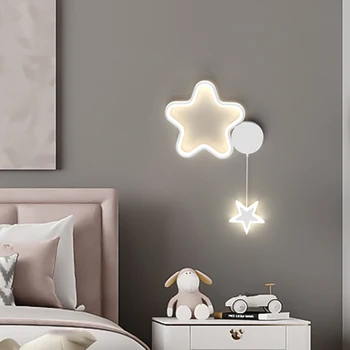 Cloud Hviezdy, Mesiac Nástenné Svietidlo Moderného LED Stenové Svetlo na Posteli, Spálne, detskej Izby Domova Svietidlá