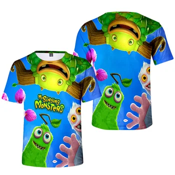 3D Nový Môj Spev Monsters Monster Koncert-Krátke rukávy Digitálna Tlač T-shirt Narodeniny Darček pre Deti, Dievčatá, Chlapcov