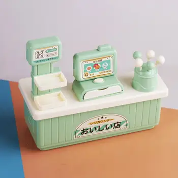 Predstierať, že Hrať Supermarket Hračka Realistické domček pre bábiky Mini pokladne Hračka Nastaviť pre Deti je Predstierať, že Hrať Otváranie Zásuvky