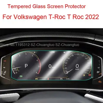 Tvrdené Sklo ScreenProtector Pre Volkswagen T-Roc T Roc 2022 Auto nástroj LCD displej Automatické interiéru Nálepky Accessorie
