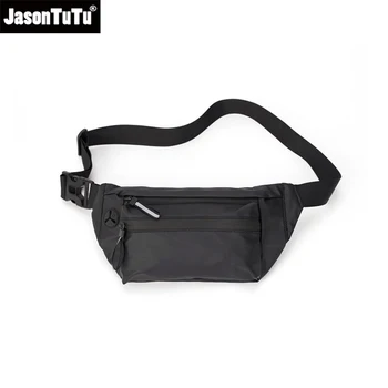 JASONTUTU Internet celebrity módne pánske hrudníka taška pás taška Športové cyklistické diagonal cross taška Jednoduché a bežné mobilný telefón