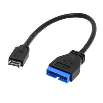 USB 20 Pin Samec na USB 3.1 Samica Predlžovací Kábel Kábel Adaptéra Náhradné
