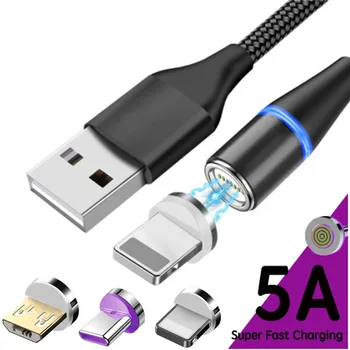  3A Rýchle Nabíjanie, USB Kábel (Micro Typ C Magnet Mobilný Telefón magnetické Údaje USB Nabíjačku Pre UMIDIGI BISON 2 PRO Samsung Galaxy A2