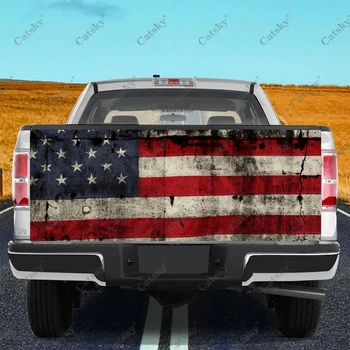 Vlastné Americkej Vlajky Tlačiť Auto Chvost batožinového priestoru Chrániť Vinly Zábal Nálepky Odtlačkový Auta, Kapota Dekorácie-Nálepky na SUV Off-road Pickup