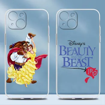 Kráska a Zviera Cartoon Telefón puzdro pre Apple iPhone SE 15 13 Pro Max 8 7 6 X XS 12 Mini XR 11 Pro 14 Plus Kryt
