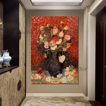 Vlastné Dielo Kopírovať Monet Kvetinové Vázy Olejomaľba Veľké Steny V Obývacej Izbe Obrázok Skvost Pre Domáce Dekorácie Č Rámovanie