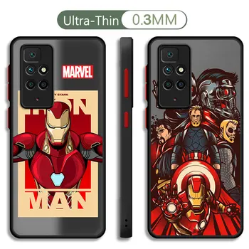 Marvel Ironman Hrdina Telefón Prípade Redmi Poznámka 10 Pro 10S 11S 12S 9S 9 11T 8 7 11 Pro 8T 12 13 Pro Luxusné Silikónové Jasné Kryt