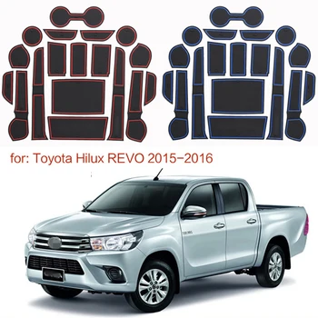 Dvere auta Groove Mat Pre Toyota HILUX Revo 2015 2016 Dvere Hracie Podložky Upravené Prachu Pad Skladovanie Pad Interiéru Vozidla Accessorie