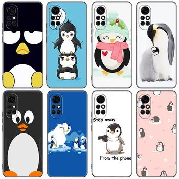 Roztomilý Krásne Penguin Telefón puzdro Na Huawei Honor 50 Mate 30 20 10 Lite 40 Nova 9 8 Pro Y60 30S 8i 7i 7SE 5T Premium Black Kryt