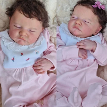 19 Palcový Full Body Silikónové Reborn Baby Doll levi Dievča Bebe Nepremokavé Strane-Podrobné Maľovanie Viditeľné Žily 3D Tón Pleti