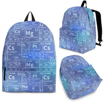 YIKELUO Pop Hviezdne Nebo/Galaxy/Chemický Vzorec 3D Vytlačené Študent Učebnice Taška Mládež Laptop Backpack S Zips Bežné Batohu