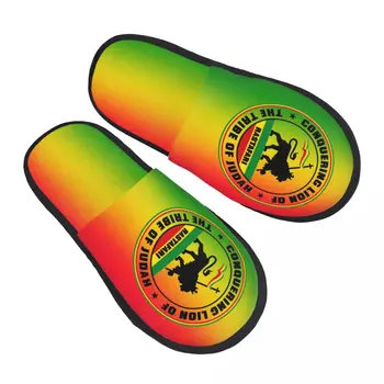 Rastafariho Rasta Vlajka Lev Z Júdovho Domov Bavlnené Papuče protišmykových Jamajka Farba Útulný Pamäťovej Peny Listov Spálne