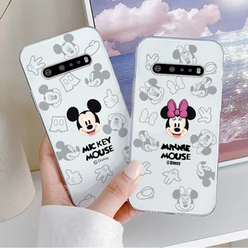 Disney luxusné Mickey Minnie Telefón puzdro Pre Google Pixel 7 6 Pro 5A 6A 5 LG K92 K42 K22 K71 K61 K51 K41S G8 Transparentné