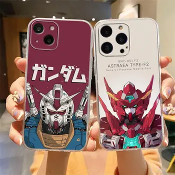 Anime Gundam Mech Warrior Jasné, Telefón puzdro Pre Apple iPhone 14 12 13 Mini 11 Pro SE 8 7 6 15 Plus X XR XS Max SE Prípade Funda Capa