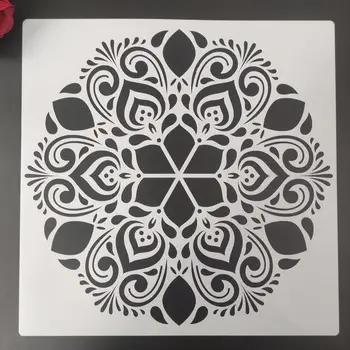 30 *30 cm Veľké Mandala Geometrie DIY Nástenné Maľby Vrstvenie Blany Zápisník Sfarbenie Razba Album Dekoratívne Šablóny N14