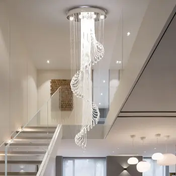 K9 Krištáľový Luster Európskej Crystal Miestnosti Svetlá K9 Špirála Moderné Tvorivé LED Luster Hotel Villa Osvetlenie