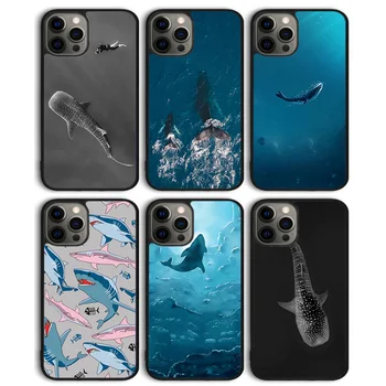 Ocean Žralok Veľrybí Vlny Telefón Prípade Zadný Kryt pre iPhone 15 SE2020 14 13 11 12 Pro Max mini XS XR X 8 Plus 7 6S Shell Coque