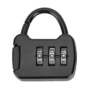 Portable1pc 3 Ciferný Kód Zmes Password Lock Mini Prenosné Cestovné Batožiny Prípade Bezpečnostný Zámok Zinok Zásuvky Anti-Theft Zámok