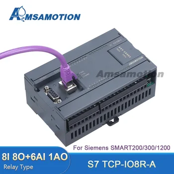 S7 TCP-IO8R-A RTU Rozšíriť Relé Ethernet, vysokorýchlostné Komunikácie Modulu 8I-8O 6AI-1AO Pre Siemens SMART200/300/1200 Modbus