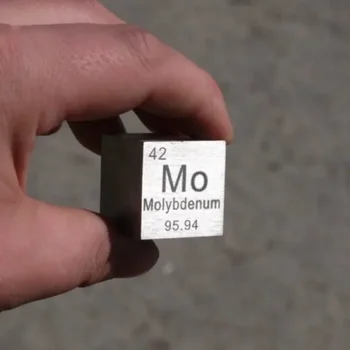 Kovové Molybdénu Periodickej Tabuľke Kocky 1 Palec Hmotnosť cca 170 g 99.95% Čistej Mo Výstava Dary
