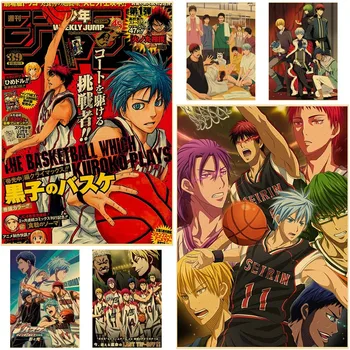 Vintage Kuroko Basketbal Plagáty Samolepky na Stenu Kraft Papier, Športové Anime Plagát na Stenu Art Decor DIY Domáce Izba Bar Umenie Maľba