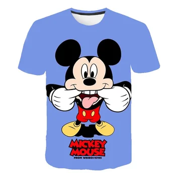 Mickey Mouse, T Košele 1-14 Y Narodeninám T-Shirts Letné Módy Krátky Rukáv, Topy, Tričká Disney Séria Kreslených Bežné Tričko