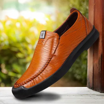 Originálne Kožené Topánky Mužov Pohodlné Klasické Zapatos De Hombre Luxusné Značky 2023 Pánske Šaty Topánky Bežné Mokasíny
