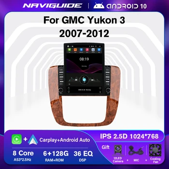 NAVIGUIDE Tesla autorádia Pre GMC Yukon 3 Roky 2007-2012 Android 10 Multimediálny Prehrávač Stereo Prijímač Carplay Vedúci Celok Č. 2 din DVD