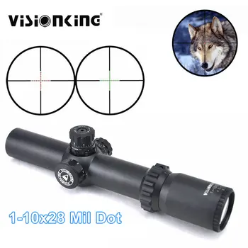 Visionking 1-10x28 Lovecká Puška Rozsah Red Dot Optické Teleskopický Zameriavač Taktické Doplnky Spyglass pre vzduchovky