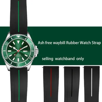Silikónové gumy watchband pre občana/Seik /Rolex Zelená Čierna Voda, Svätý pánske pás príslušenstvo 20 mm 22 mm vodotesný náramok