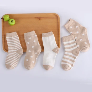 5 Párov Ponožky Novorodenca Non-Preskočiť Útulné a Pohodlné Ponožky pre 0-6Y Deti Dropshipping