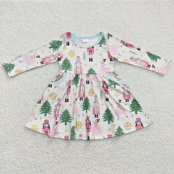 2023 Nové Produkty RTS Boutique Deti Vianočný Stromček Oblečenie Baby Dievčatá Princezná Šaty