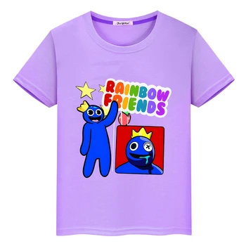 Rainbow Priateľ tričko pre deti chlapec 10 rokov 100%Bavlny O-Krku Krátke anime Tees Lete Kawaii Topy y2k jeden kus dievča oblečenie