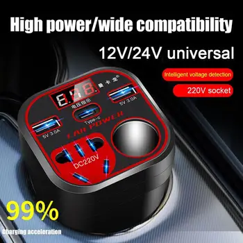 Auto Menič 12V/24V Univerzálny USB 3.0 Port Nabíjanie Smart Display Automobilový Časť Zásuvky Converter Auto Príslušenstvo